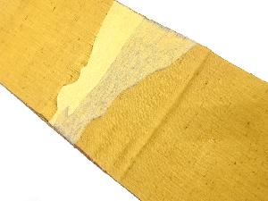 節紬　抽象模様織り出し　名古屋帯